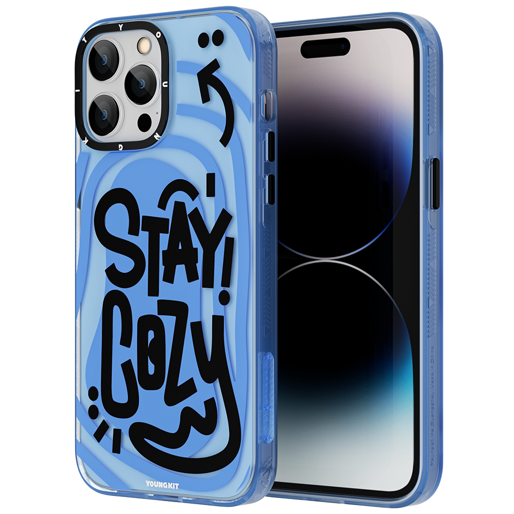 YoungKit Happy Mood Serisi iPhone 14 Pro Mutlu Mod Figürlü Telefon Kılıfı - 1