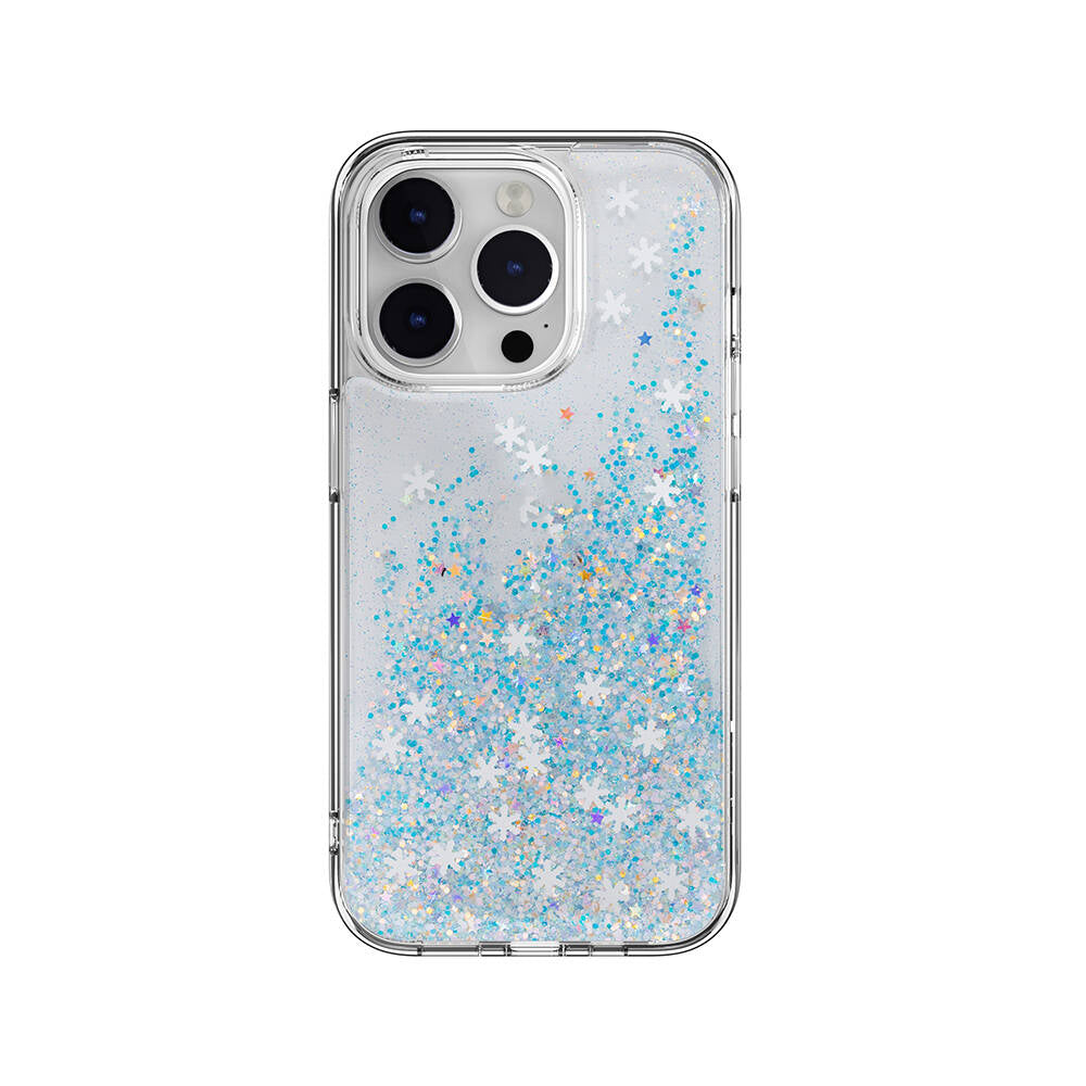Switcheasy Starfield iPhone 14 Pro Parlayan Simli Şeffaf Lisanslı Kılıf