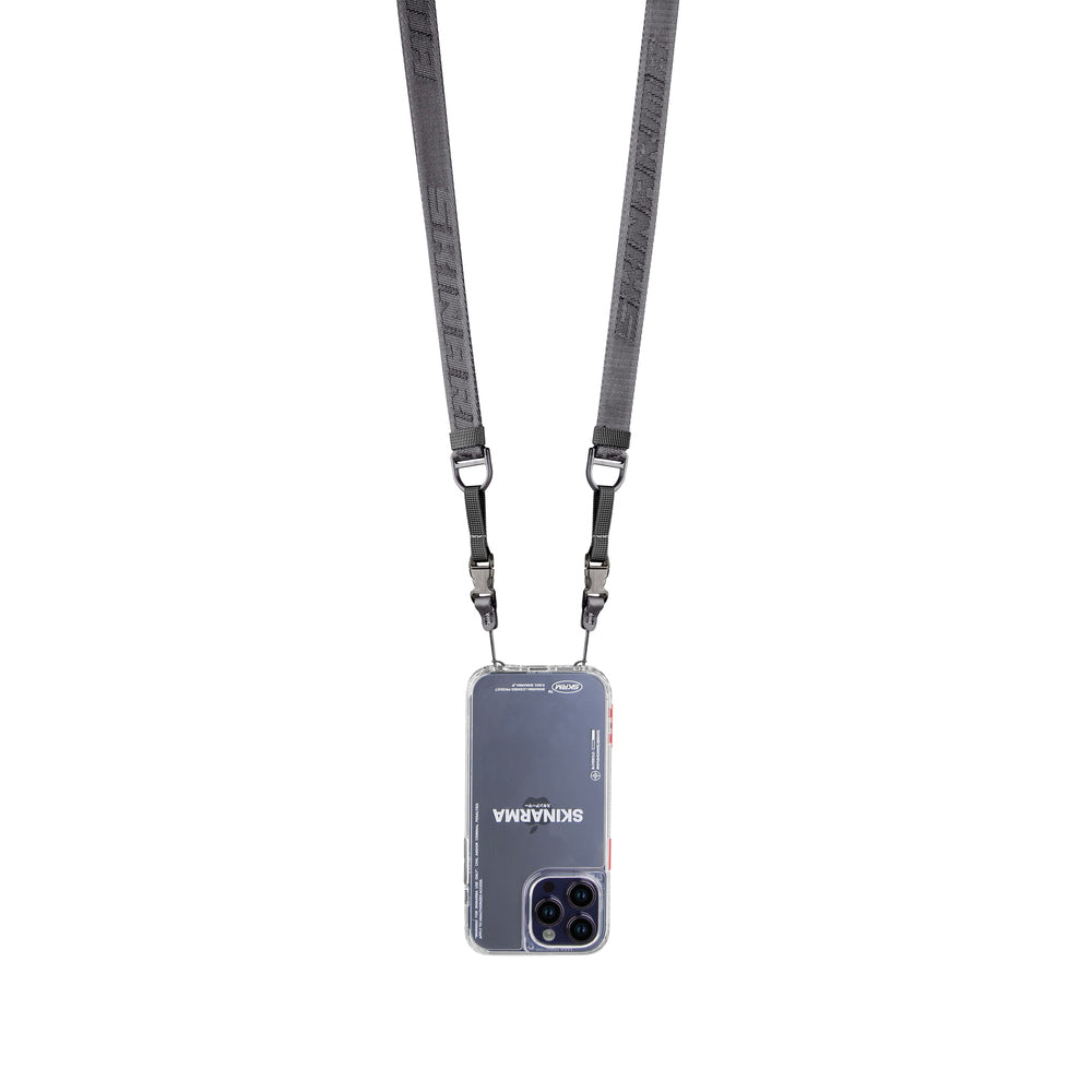 SkinArma iPhone 14 Pro Şeffaf Airbag Tasarımlı Boyun Askılı Kiru Telefon Kılıfı