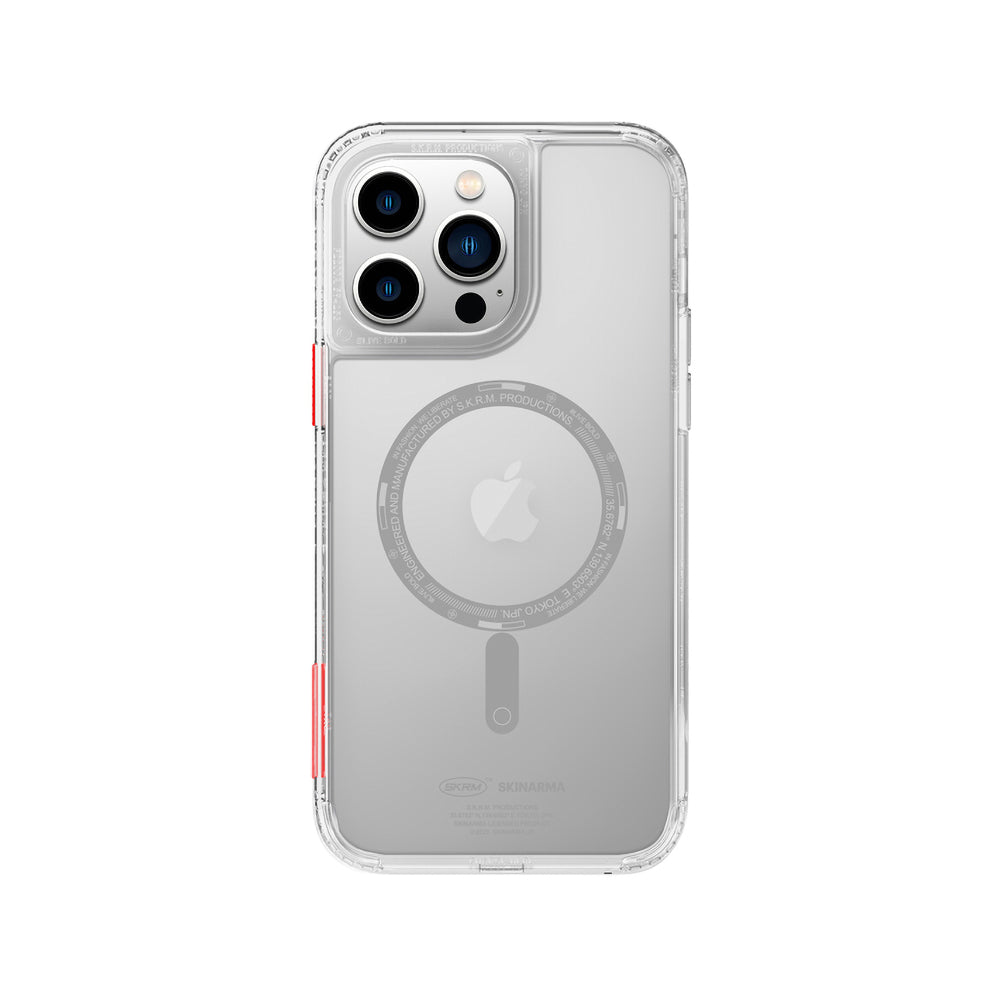 SkinArma iPhone 14 Pro Şeffaf Airbag Tasarımlı M-safe Şarj Özellikli Saido Telefon Kılıfı