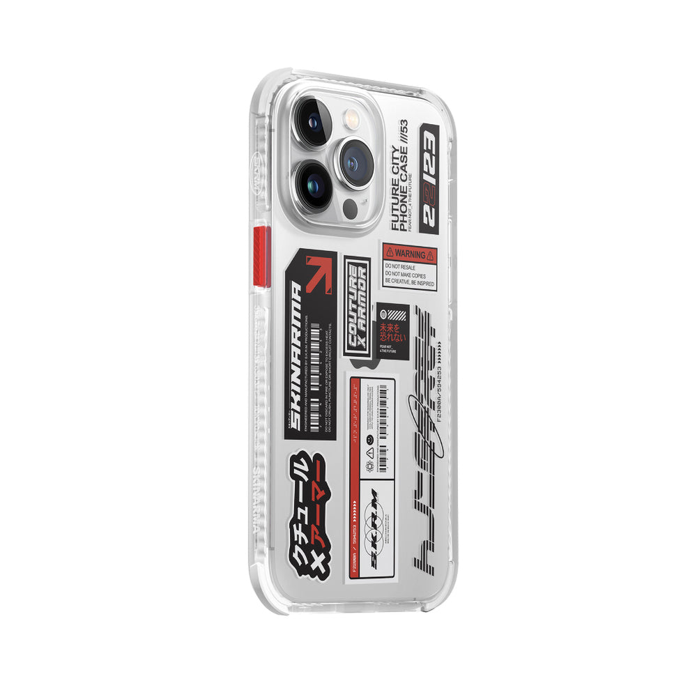 SkinArma iPhone 14 Pro Şeffaf Desenli Airbag Tasarımlı Taito Telefon Kılıfı