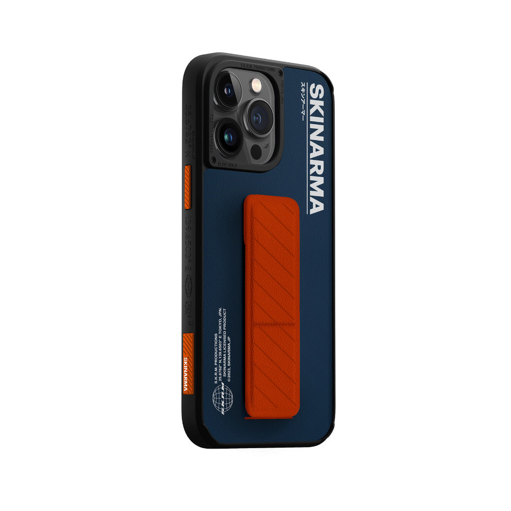 SkinArma iPhone 14 Pro Standlı Deri Görünümlü Gyo Telefon Kılıfı