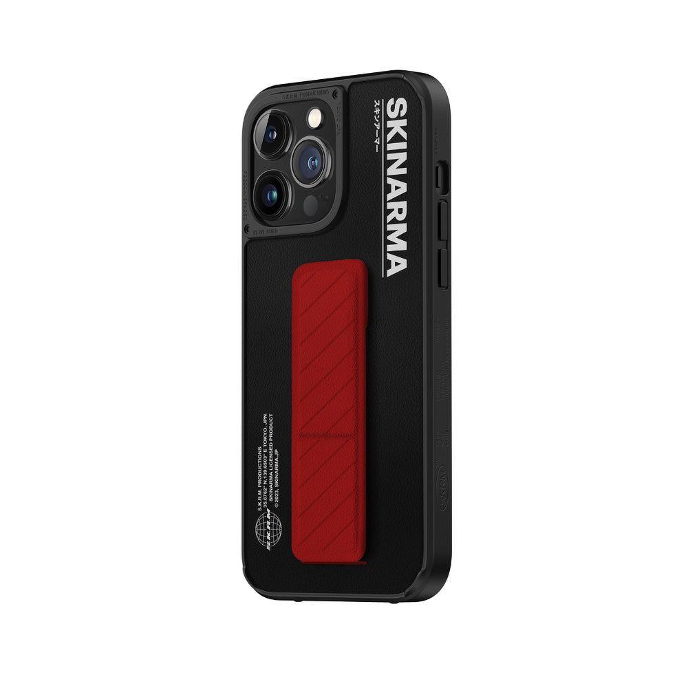 SkinArma iPhone 14 Pro Standlı Deri Görünümlü Gyo Telefon Kılıfı