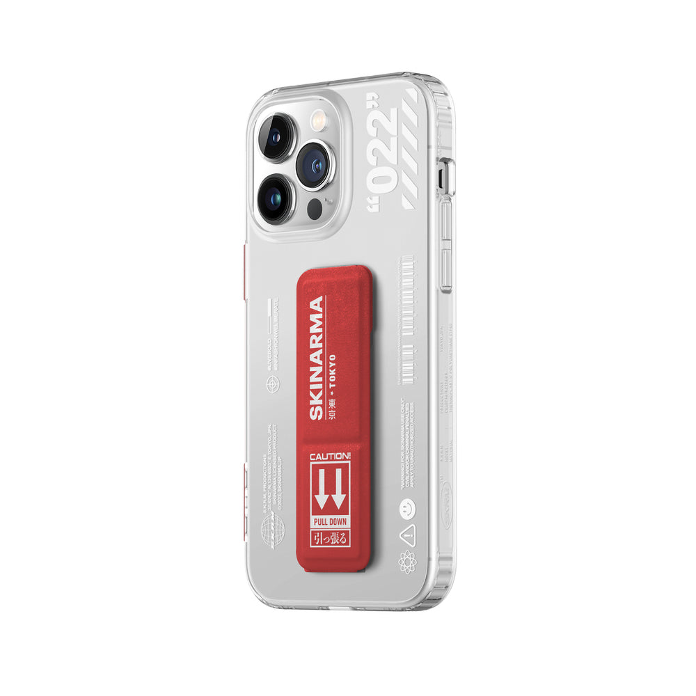 SkinArma iPhone 14 Pro Standlı Şeffaf Tasarımlı Taihi Sora Telefon Kılıfı