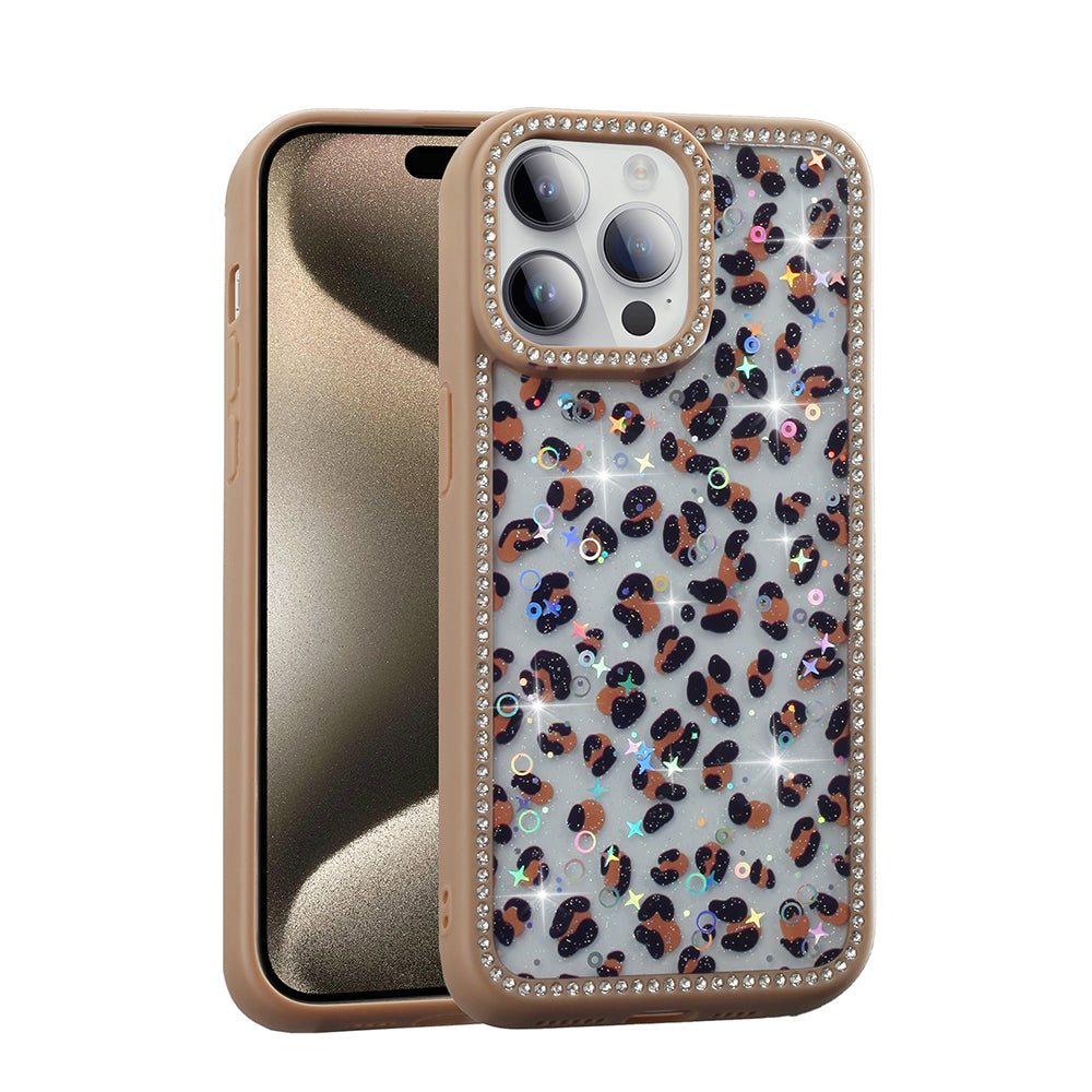 Cepax iPhone 14 Pro Taşlı ve Simli Tasarım Azra Kılıf
