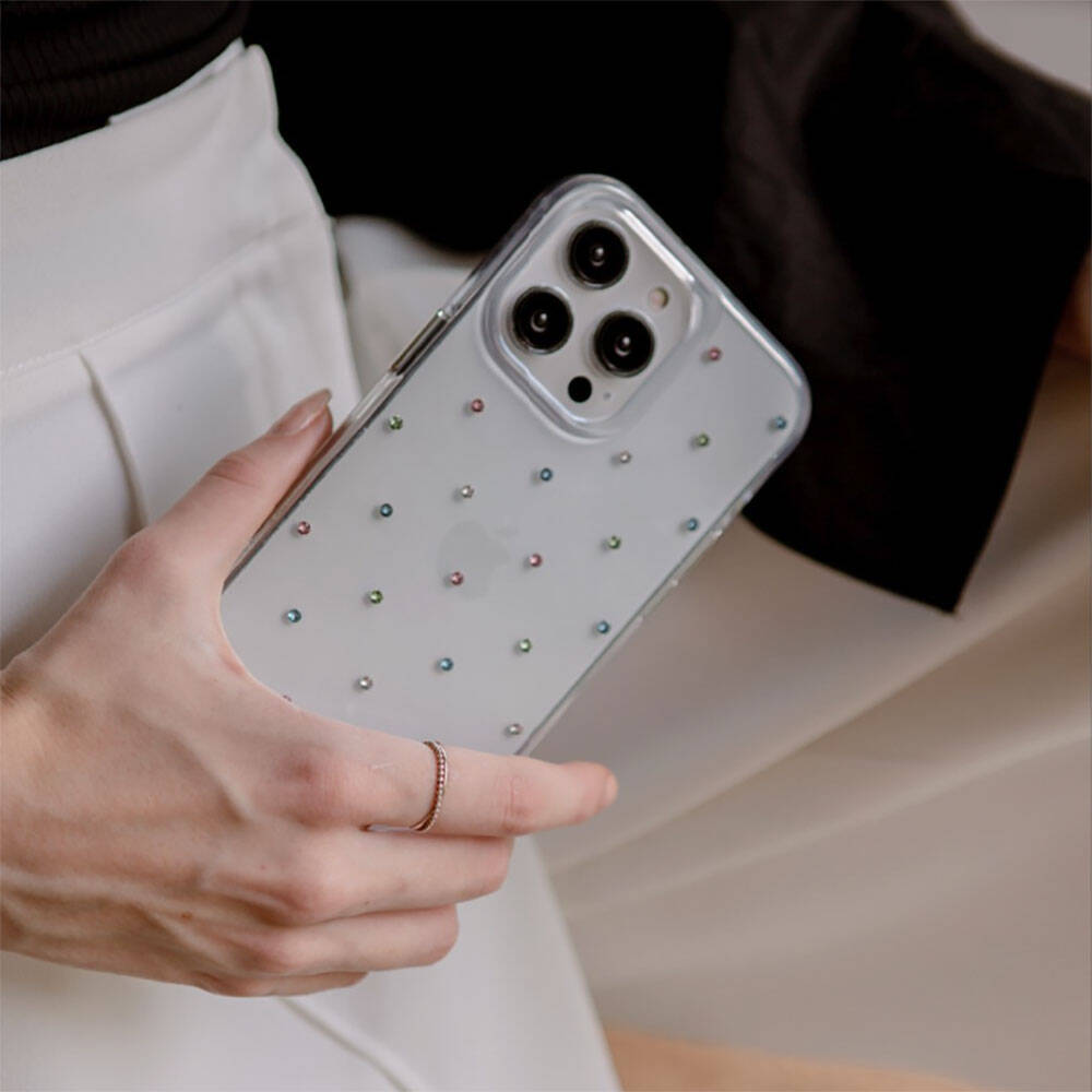 Coehl Solitaire iPhone 14 Pro Kılıf Tektaş Desenli Telefon Kılıfı