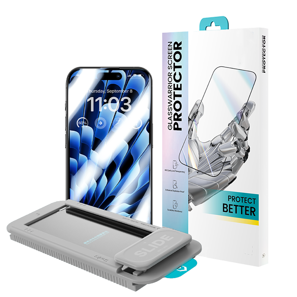 Benks Glass Warrior iPhone 14 Pro Max HD Cam Ekran Koruyucu + Kolay Uygulama Aparatlı
