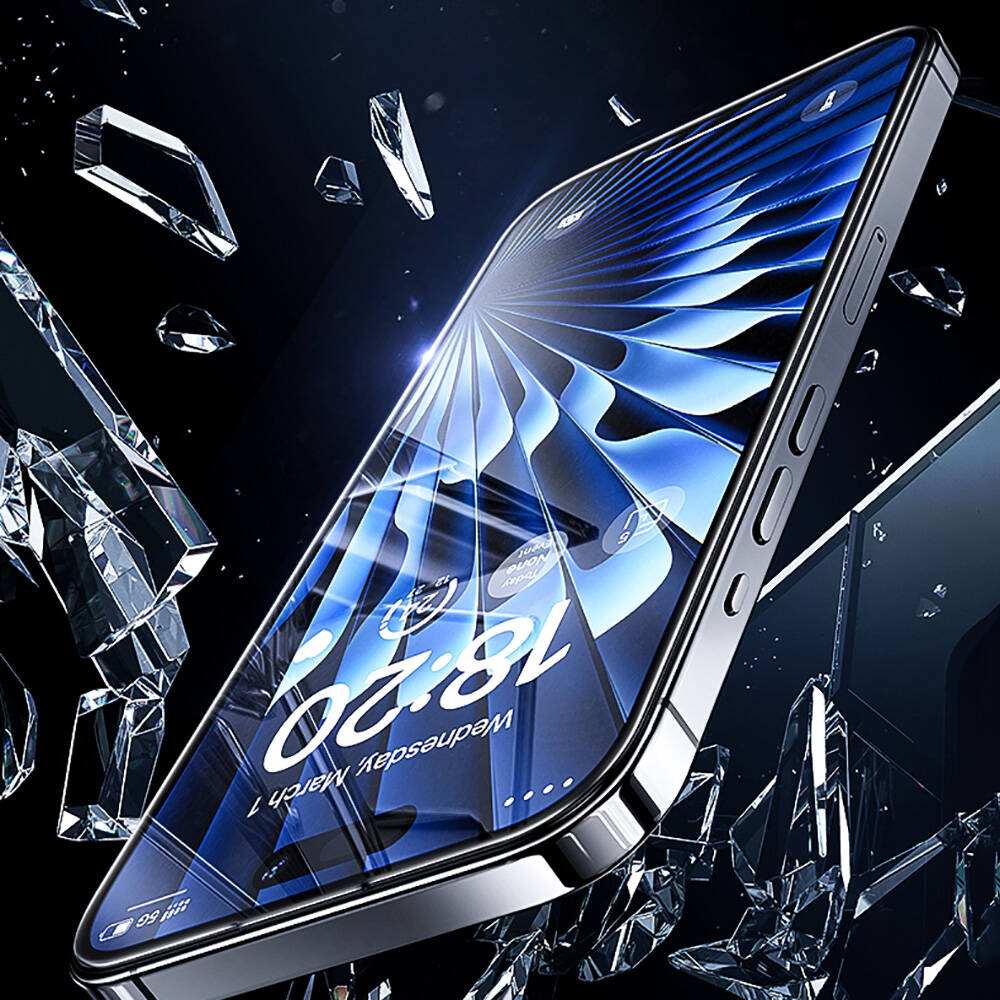 Benks Glass Warrior iPhone 14 Pro Max HD Cam Ekran Koruyucu + Kolay Uygulama Aparatlı