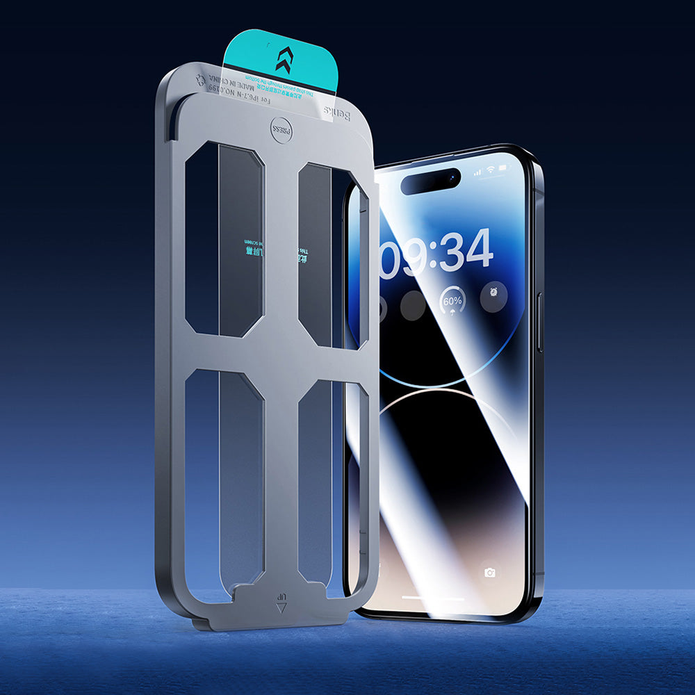 Benks V Pro iPhone 14 Pro Max Safir Coating Ekran Koruyucu + Kolay Uygulama Aparatlı