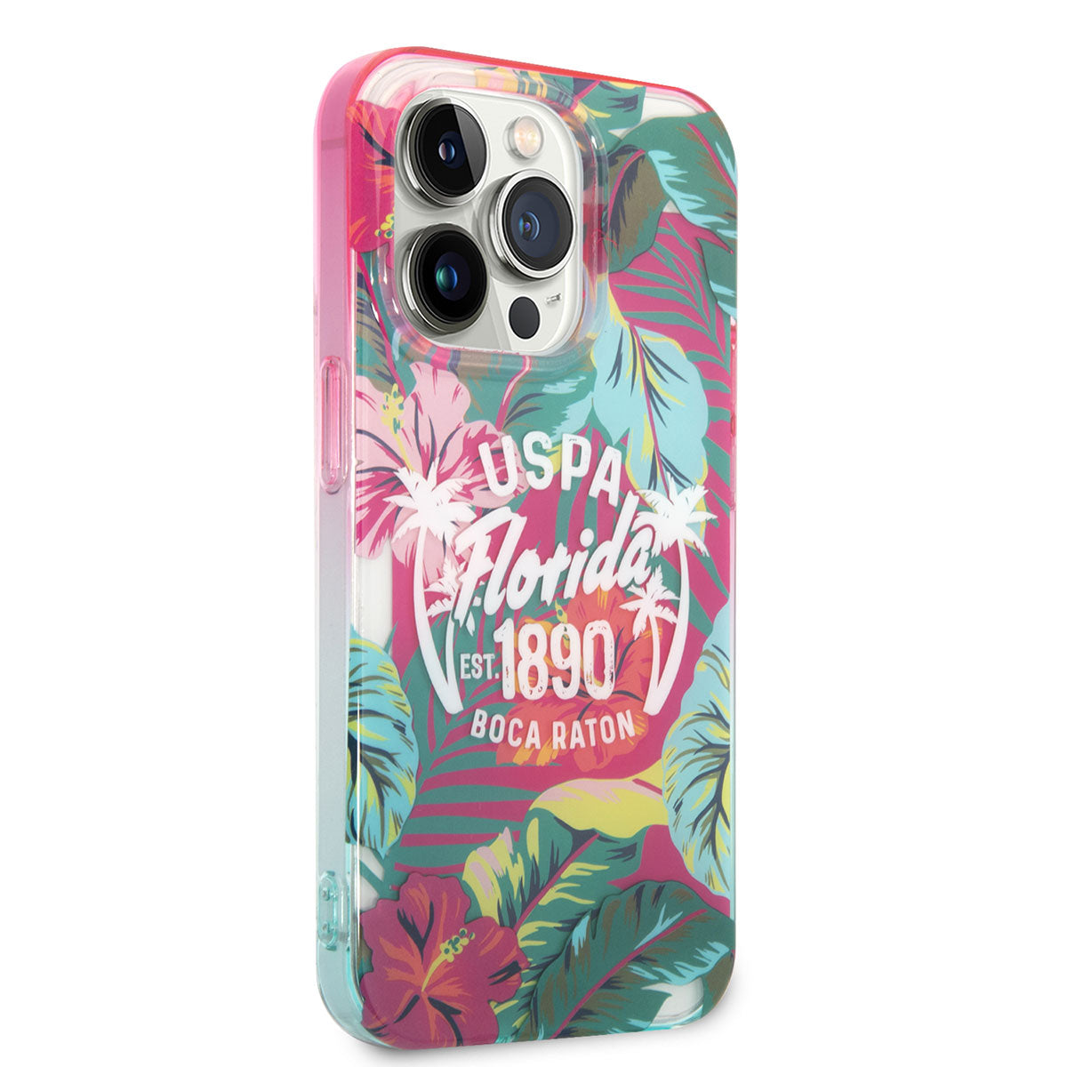 U.S. Polo Assn. iPhone 14 Pro Max Color Leaf Printed Design Telefon Kılıfı