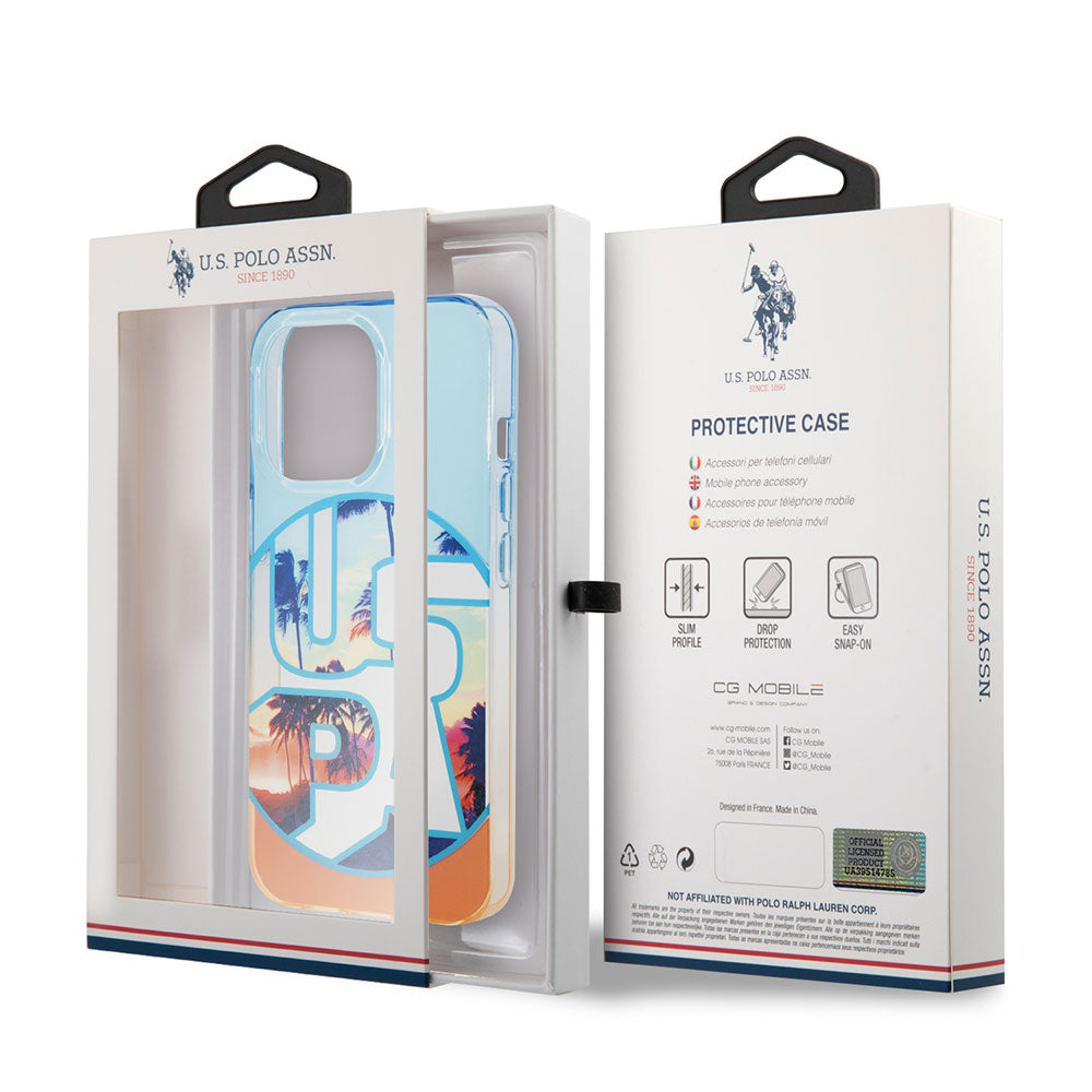 U.S. Polo Assn. iPhone 14 Pro Max Color Leaf Printed Design Telefon Kılıfı