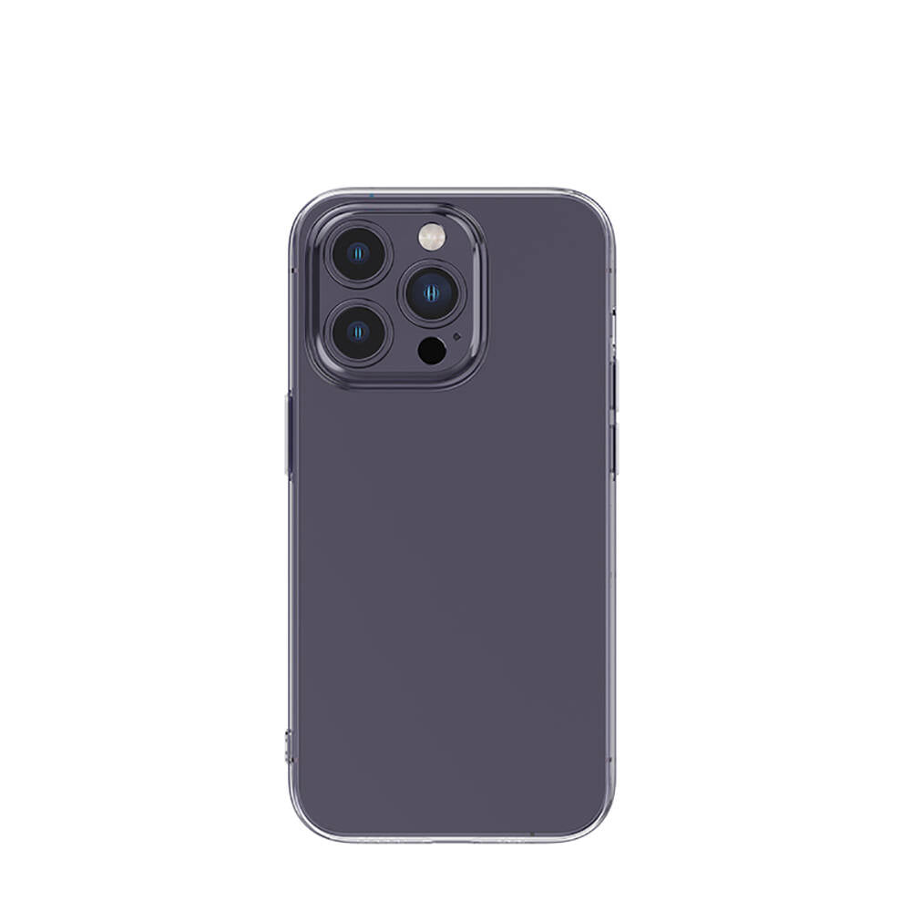 Recci Clarity Serisi iPhone 14 Pro Max Airbagli Şeffaf Darbe Emici Silikon Tasarımlı Kılıf