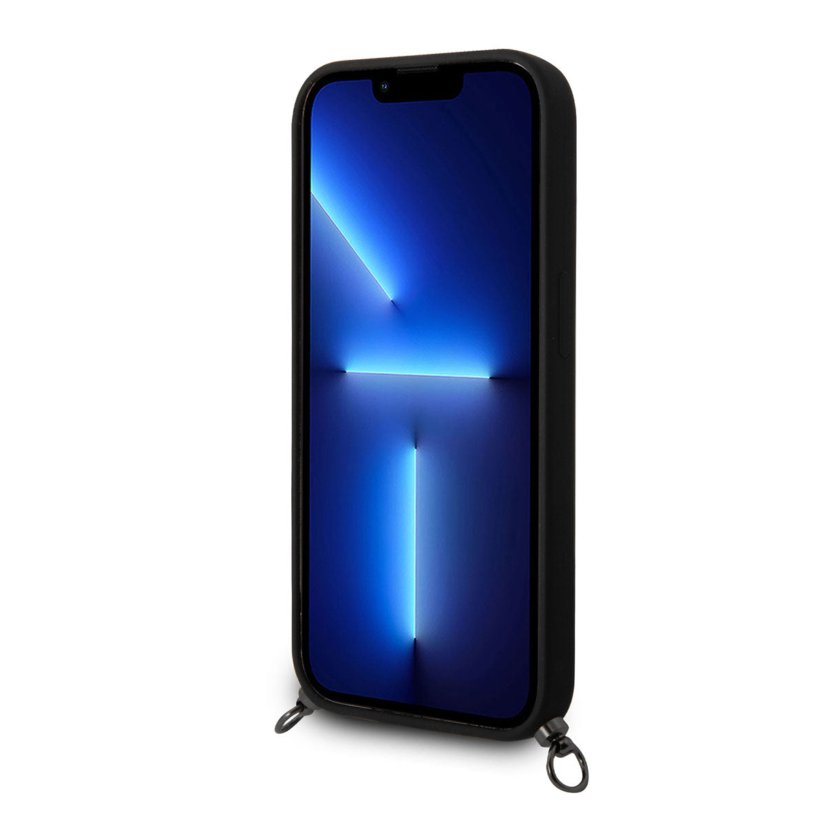 AMG Liquid iPhone 14 Pro Max Silikon Strap Telefon Askılı Grafik Dizayn Telefon Kılıfı