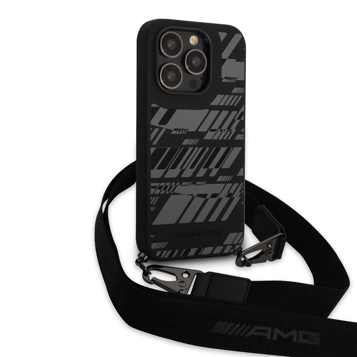 AMG Liquid iPhone 14 Pro Max Silikon Strap Telefon Askılı Grafik Dizayn Telefon Kılıfı