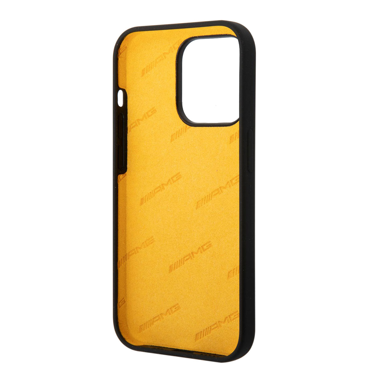 iPhone 14 Pro Max Kılıf AMG Silikon Büyük Sarı Logo Dizayn Telefon Kılıfı