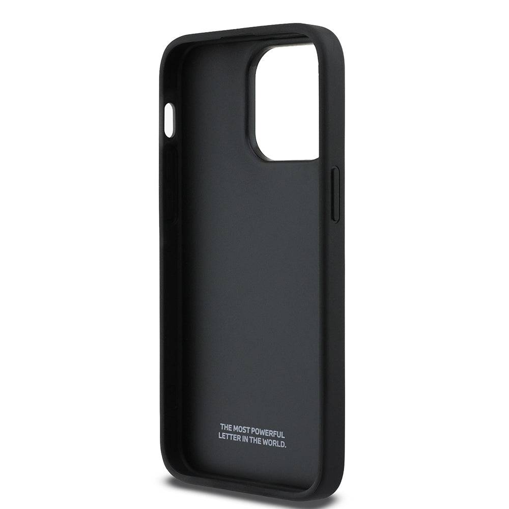 BMW iPhone 14 Pro Max Orjinal Lisanslı Karbon Fiber Tasarımlı ve Metal Logolu PU Deri Telefon Kılıfı