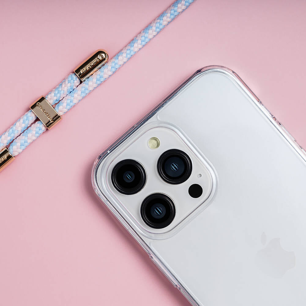 Switcheasy Play iPhone 14 Pro Max Boyun Askılı Şok Önleyicili Şeffaf Lisanslı Kılıf