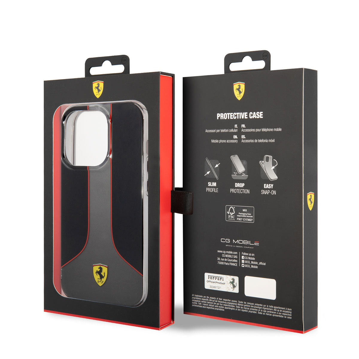 Ferrari iPhone 14 Pro Max Gradient Baskılı Dizayn Telefon Kılıfı