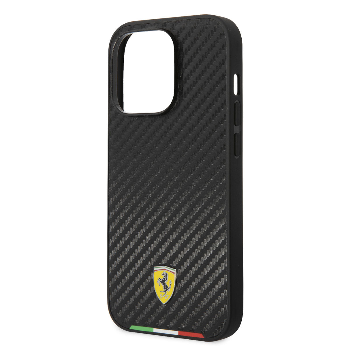 Ferrari iPhone 14 Pro Max M-safe Şarj Özellikli Karbon İtalyan Bayrak Dizayn Telefon Kılıfı