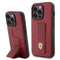 Ferrari iPhone 14 Pro Max Orjinal Lisanlı Klasik Metal Logolu Delikli Standlı Deri Kılıf