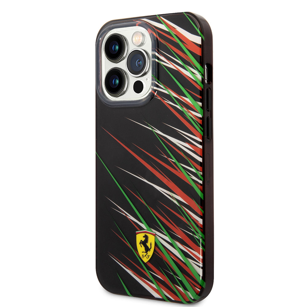 Ferrari iPhone 14 Pro Max Orjinal Lisanslı Baskı Logolu Çimen Desenli Kılıf