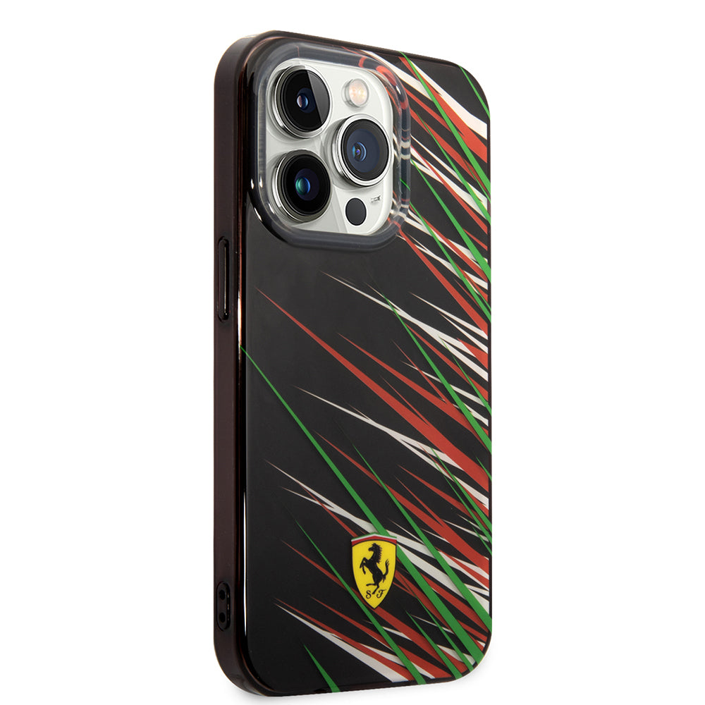 Ferrari iPhone 14 Pro Max Orjinal Lisanslı Baskı Logolu Çimen Desenli Kılıf