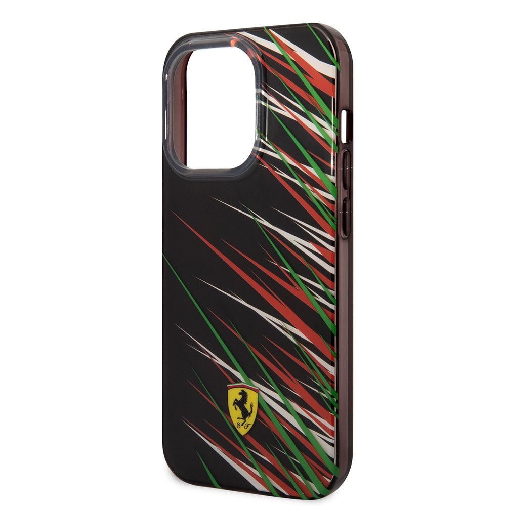 Ferrari iPhone 14 Pro Max Orjinal Lisanslı Baskı Logolu Çimen Desenli Kılıf