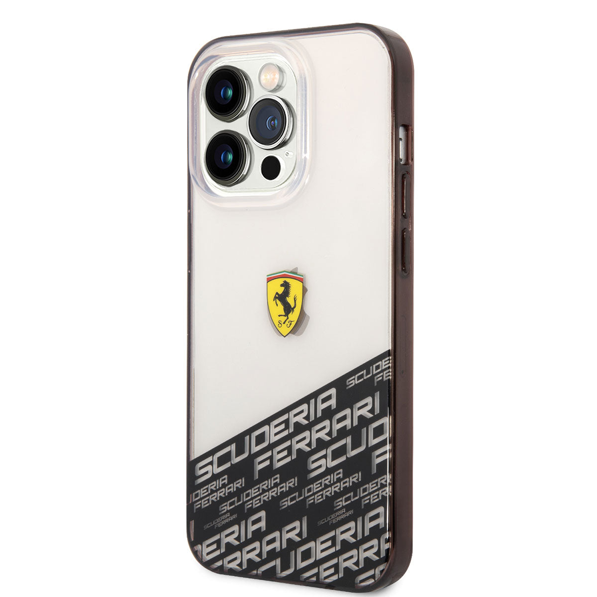 Ferrari iPhone 14 Pro Max Transparan Alt Kısım Baskılı Dizayn Telefon Kılıfı