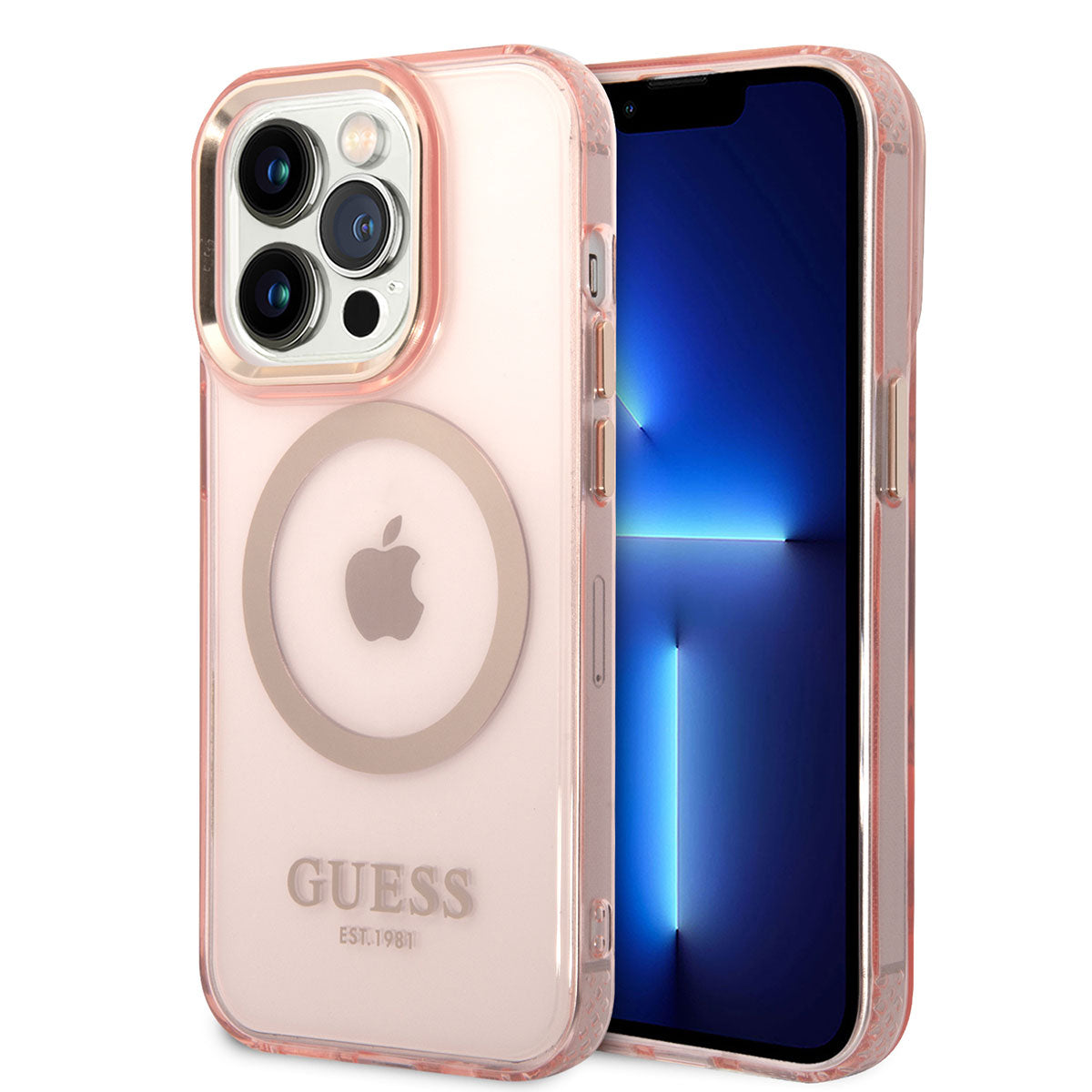 Guess iPhone 14 Pro Max Magsafe Şarj Özellikli Airbagli Dizayn Telefon Kılıfı