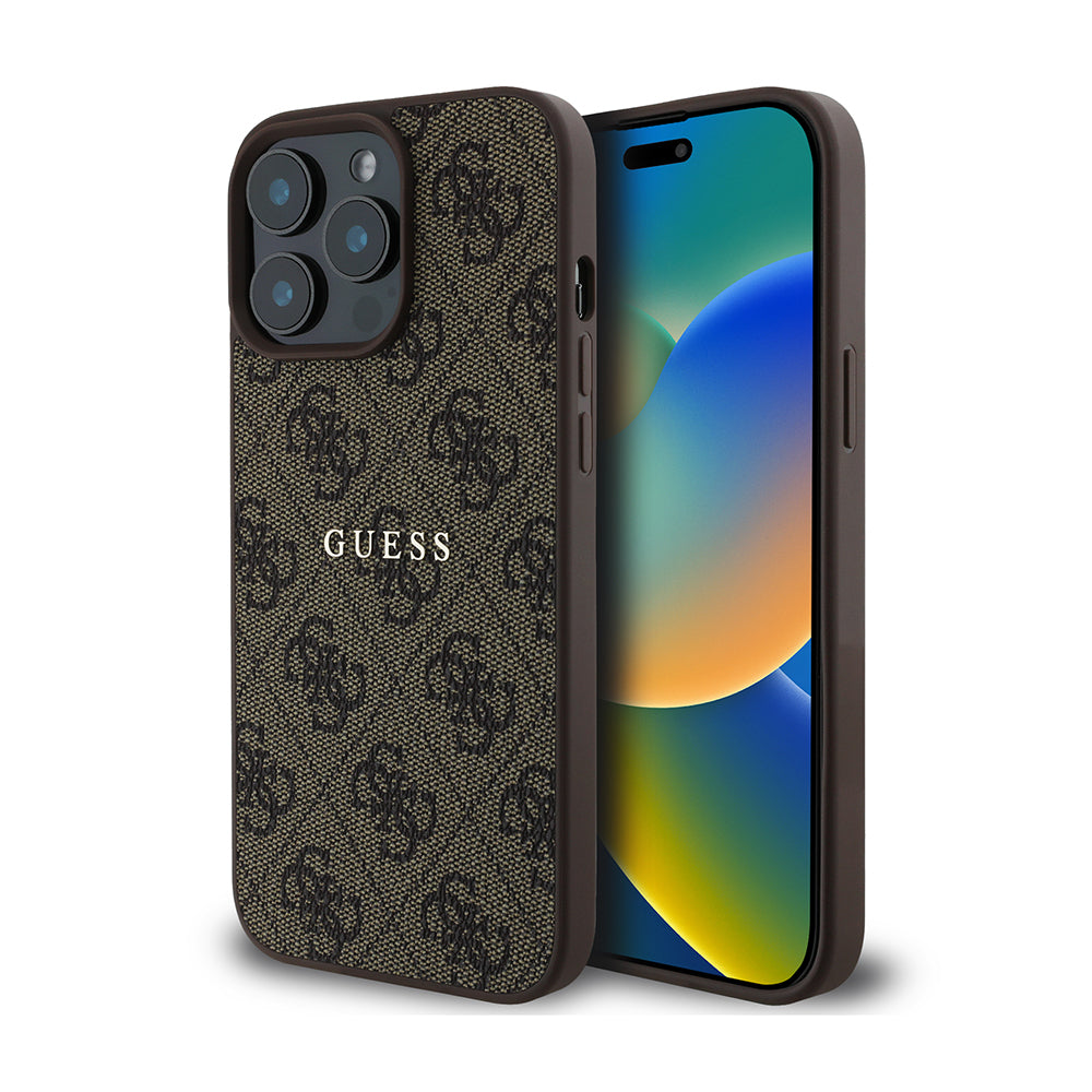 Guess iPhone 14 Pro Max Orjinal Lisanslı M-safe Şarj Özellikli 4G Desen Yazı Logolu Kılıf