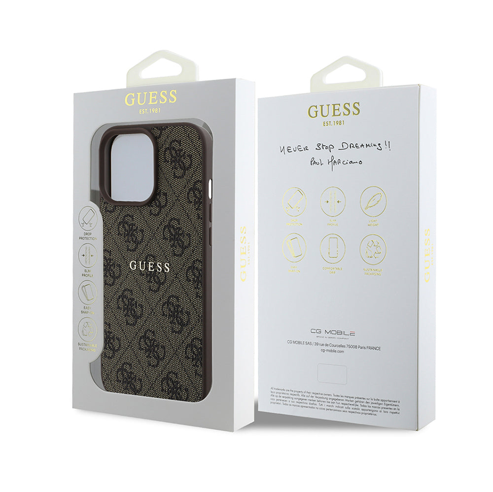 Guess iPhone 14 Pro Max Orjinal Lisanslı M-safe Şarj Özellikli 4G Desen Yazı Logolu Kılıf