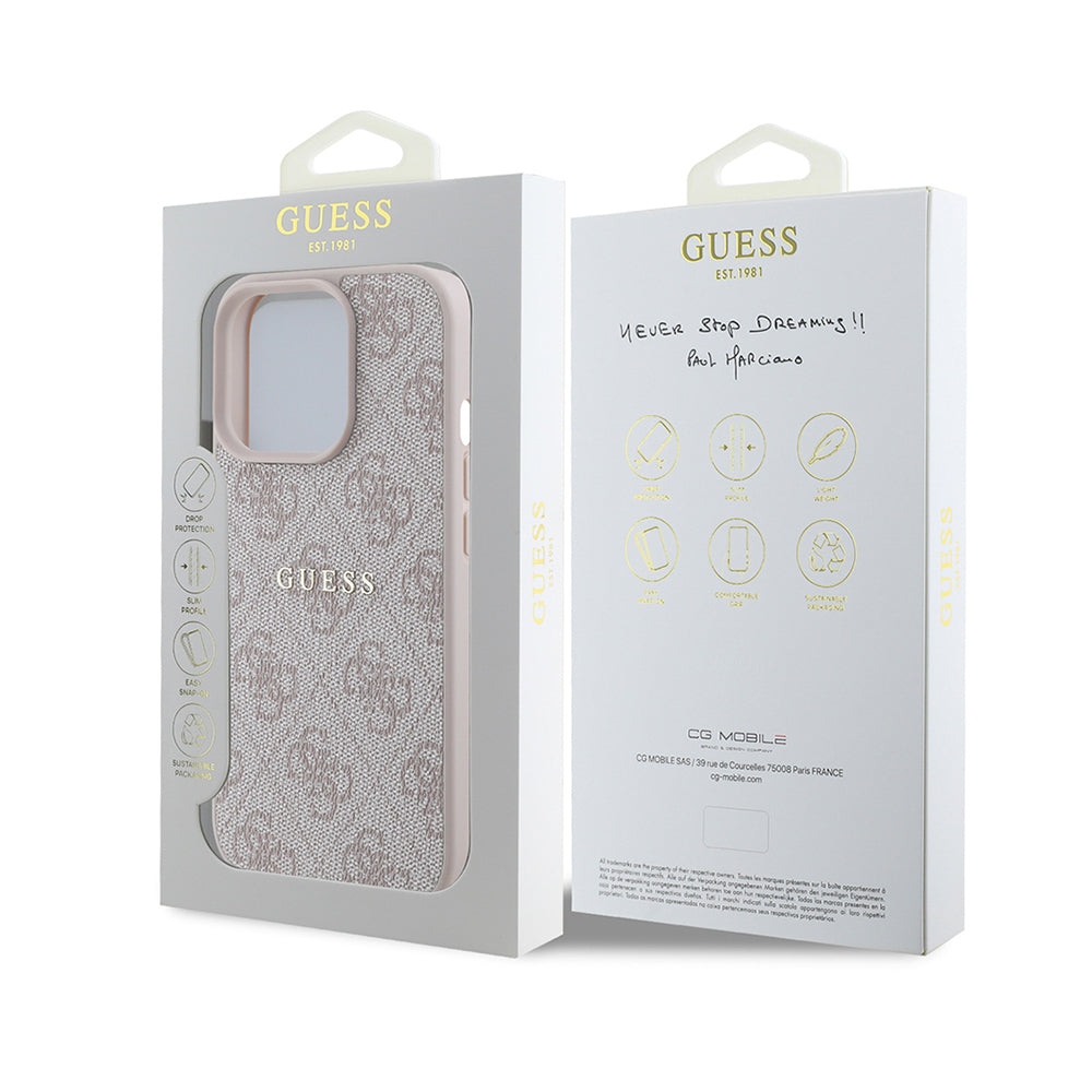 Guess iPhone 14 Pro Max Orjinal Lisanslı M-safe Şarj Özellikli 4G Desen Yazı Logolu Kılıf