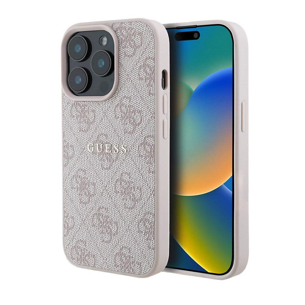 Guess iPhone 14 Pro Max Orjinal Lisanslı M-safe Şarj Özellikli 4G Desen Yazı Logolu Kılıf