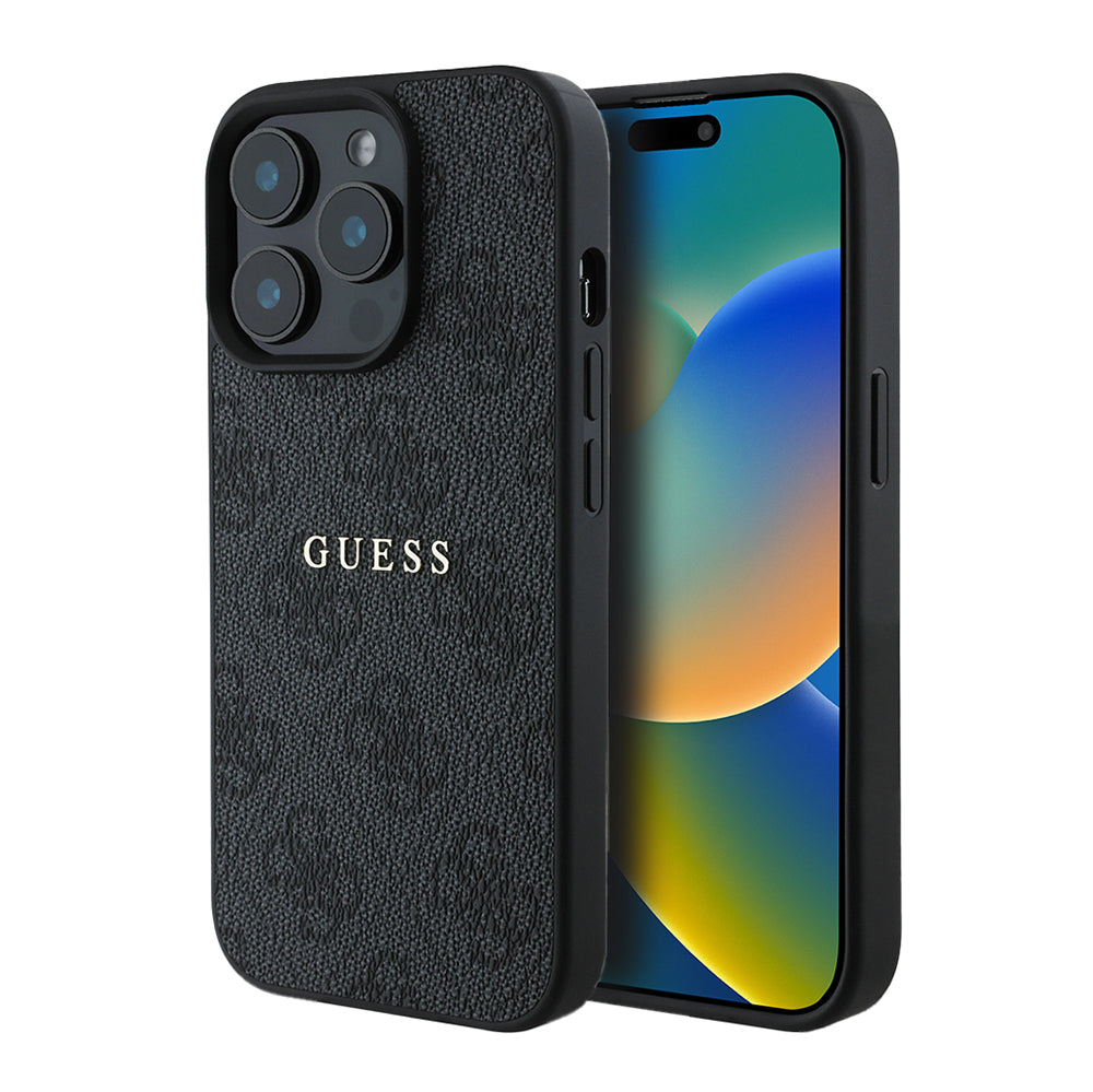 Guess iPhone 14 Pro Max Orjinal Lisanslı M-safe Şarj Özellikli 4G Desen Yazı Logolu Kılıf