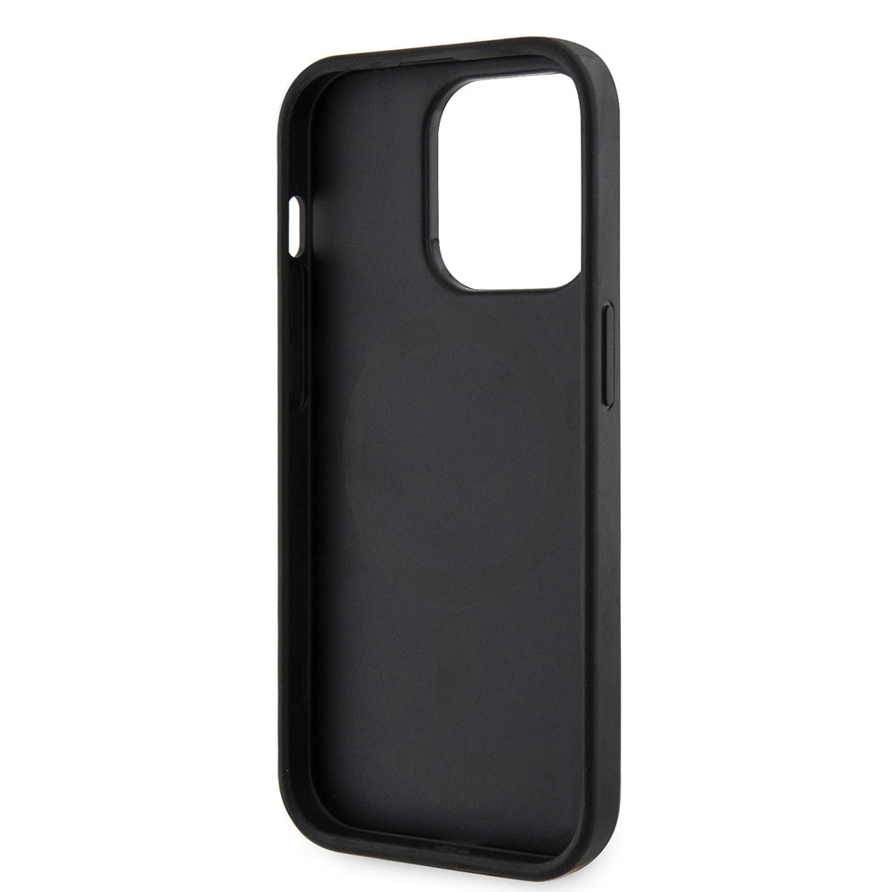 Guess iPhone 14 Pro Max Orjinal Lisanslı M-safe Şarj Özellikli 4G Şerit Tasarımlı Printed Kılıf