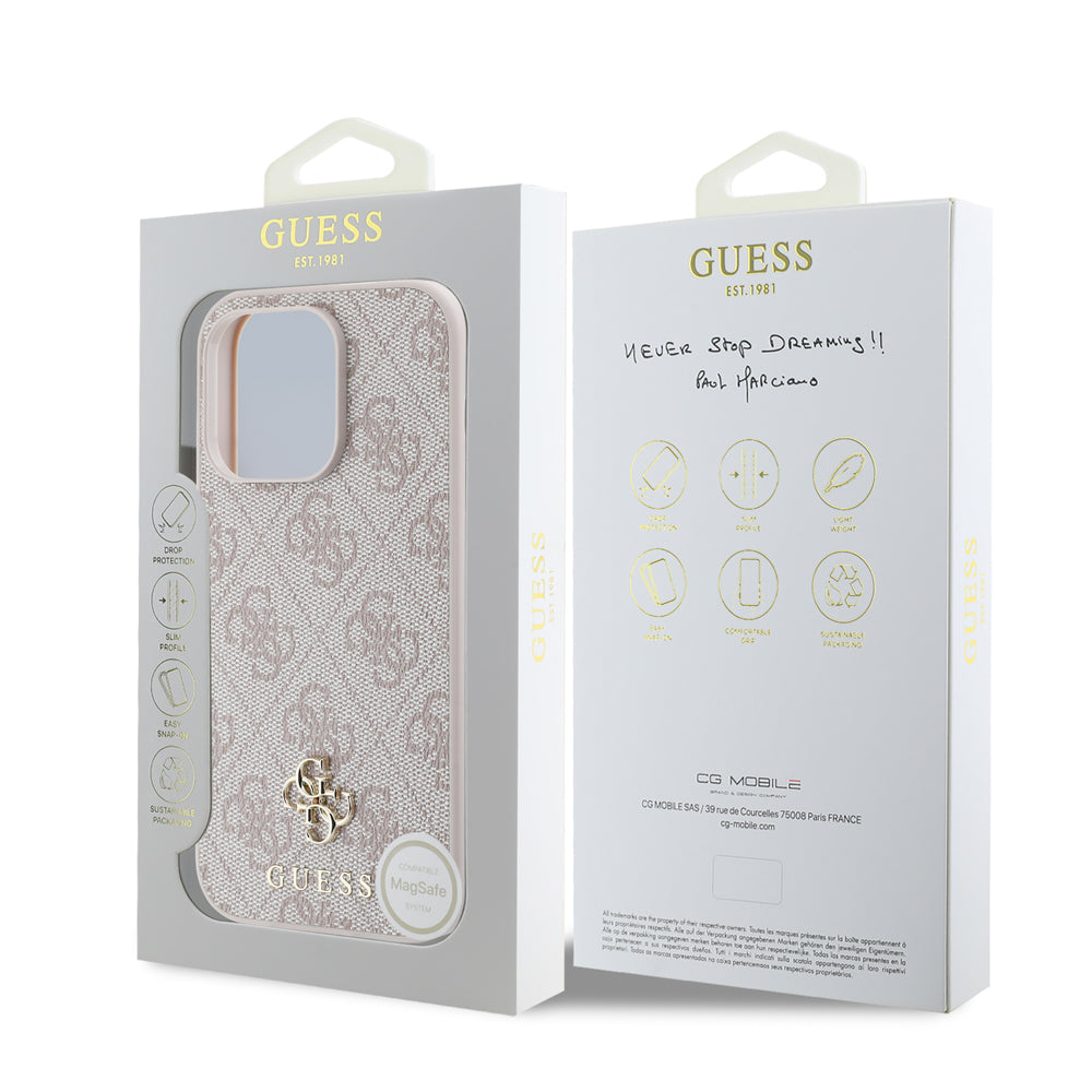 Guess iPhone 14 Pro Max Orjinal Lisanslı M-safe Şarj Özellikli Small 4G Classic Kılıf