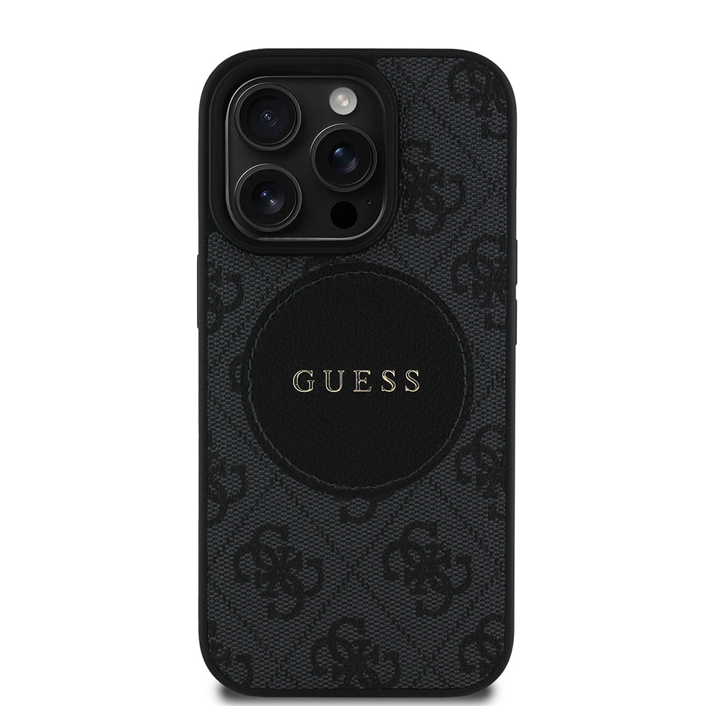 Guess iPhone 14 Pro Max Orjinal Lisanslı M-safe Şarj Özellikli Yazı Logolu Circle Classic Kılıf