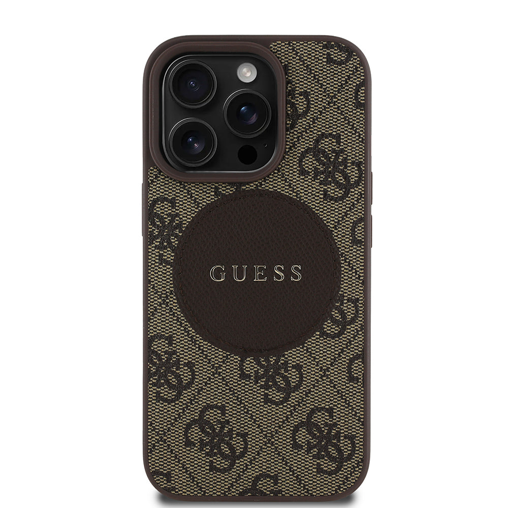Guess iPhone 14 Pro Max Orjinal Lisanslı M-safe Şarj Özellikli Yazı Logolu Circle Classic Kılıf