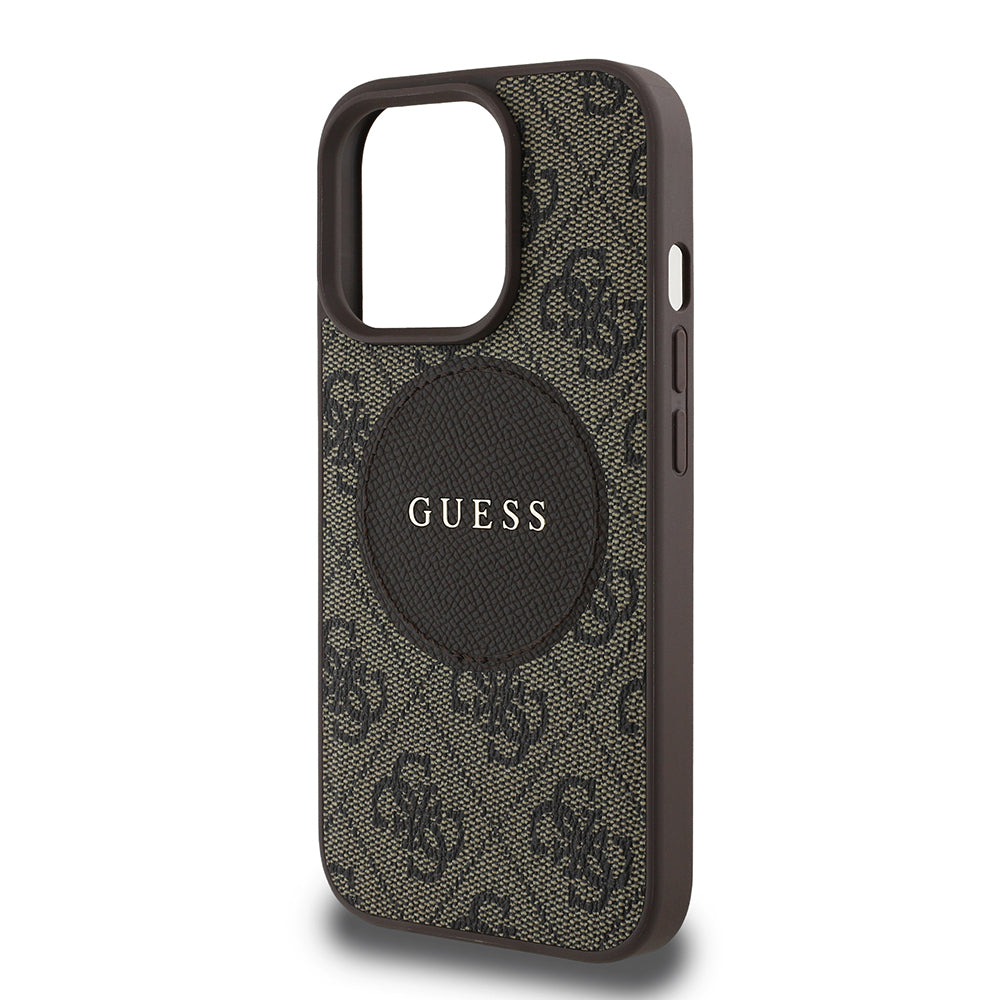 Guess iPhone 14 Pro Max Orjinal Lisanslı M-safe Şarj Özellikli Yazı Logolu Circle Classic Kılıf