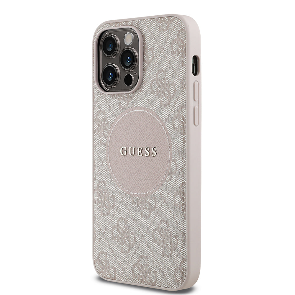 Guess iPhone 14 Pro Max Orjinal Lisanslı M-safe Şarj Özellikli Yazı Logolu Circle Classic Kılıf