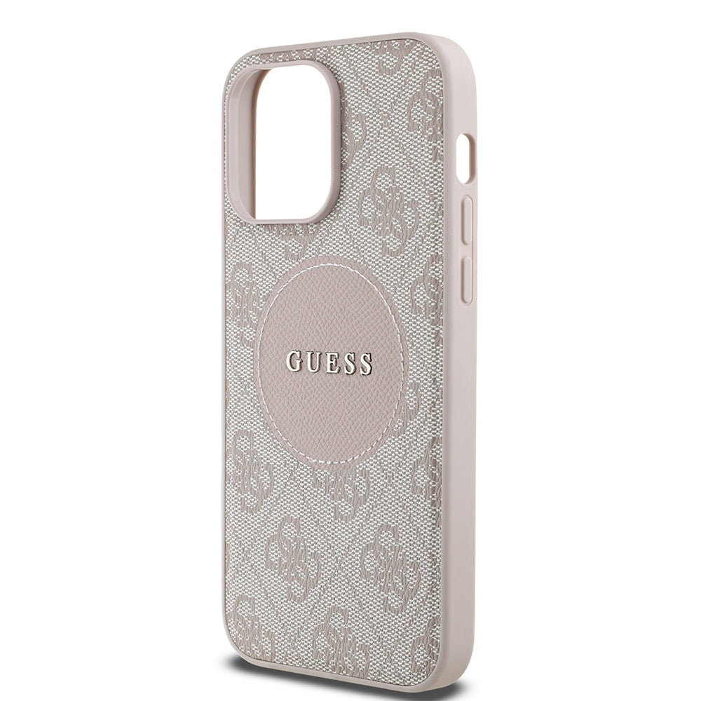 Guess iPhone 14 Pro Max Orjinal Lisanslı M-safe Şarj Özellikli Yazı Logolu Circle Classic Kılıf