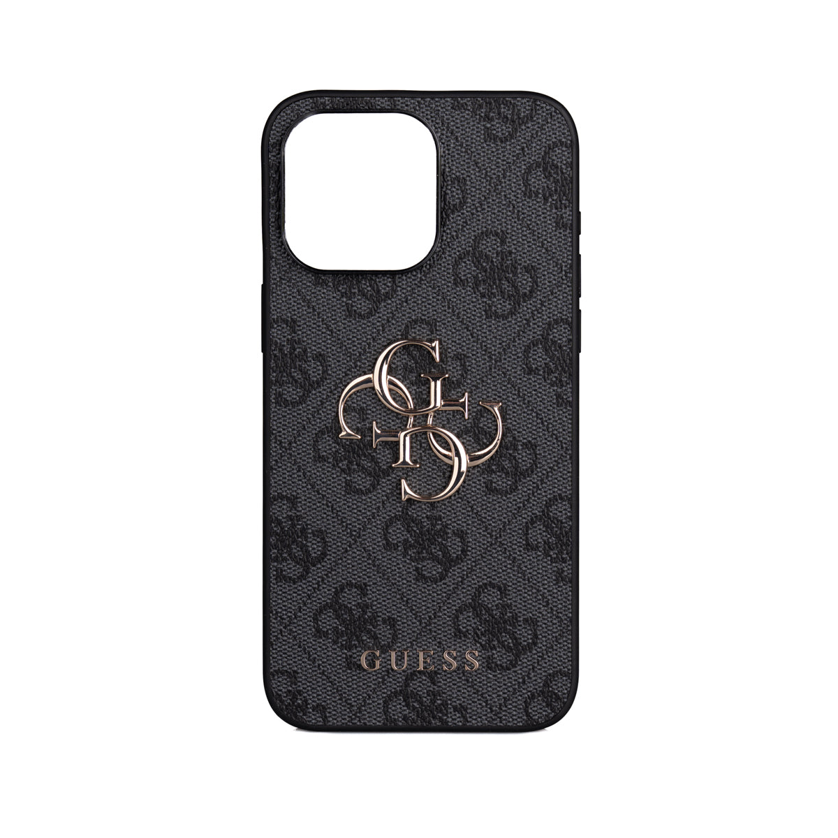 Guess iPhone 14 Pro Max Orjinal Lisanslı PU Deri 4G Büyük Metal Logolu Çapraz Vücut Askılı Telefon Kılıfı