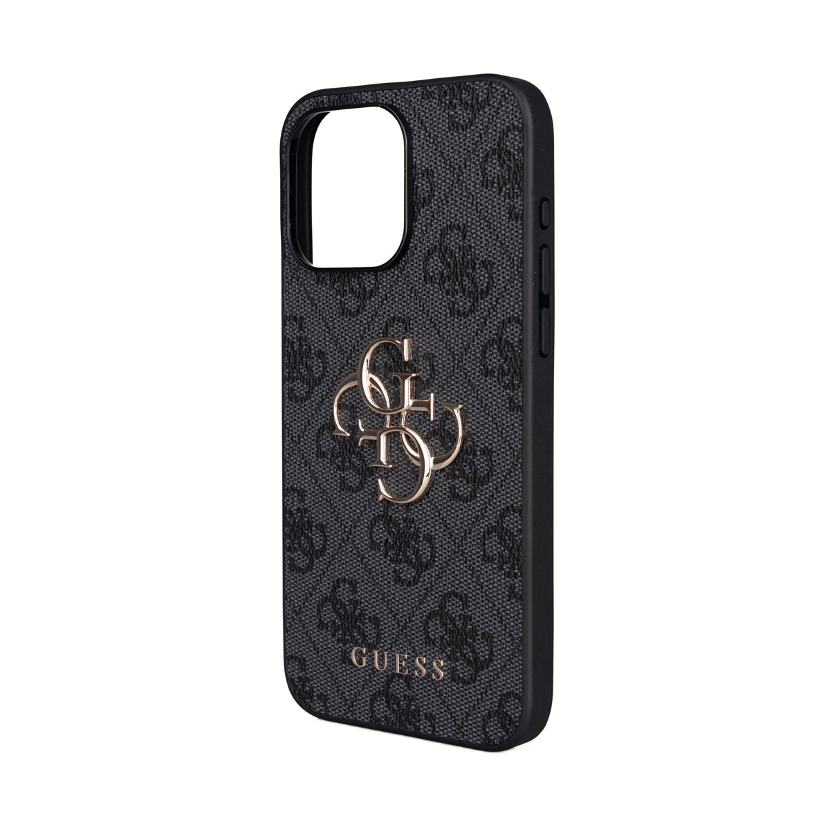 Guess iPhone 14 Pro Max Orjinal Lisanslı PU Deri 4G Büyük Metal Logolu Çapraz Vücut Askılı Telefon Kılıfı