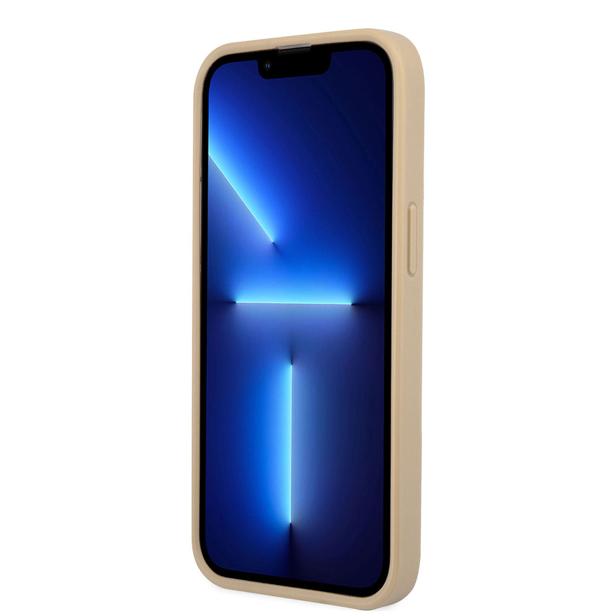 iPhone 14 Pro Max Kılıf GUESS PU Safran Deri Üçgen Logo Dizayn Telefon Kılıfı