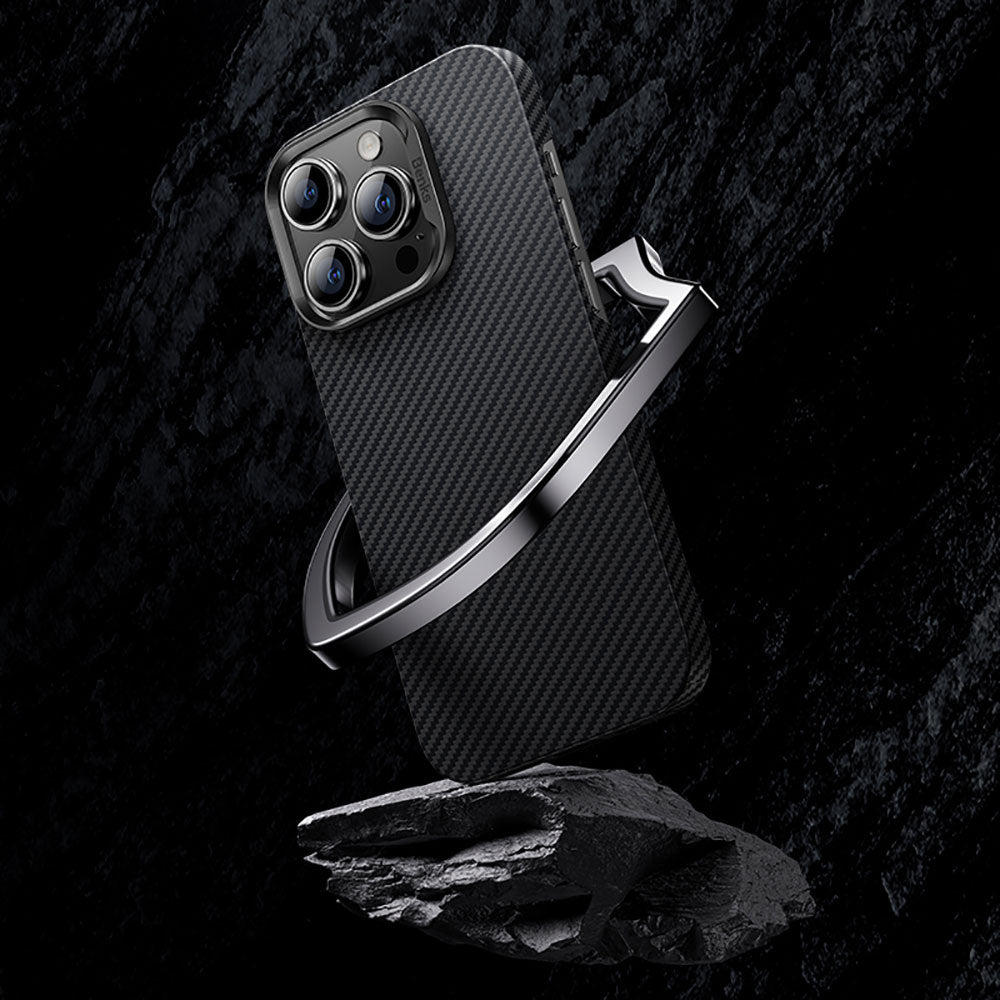 iPhone 14 Pro Max Kılıf Karbon Fiber Benks 600D Essential Kevlar Telefon Kılıfı