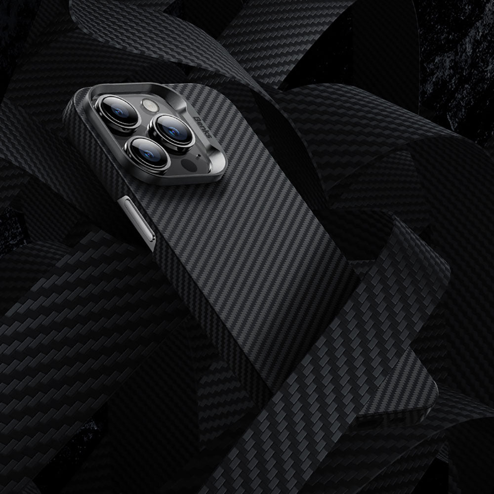 iPhone 14 Pro Max Kılıf Karbon Fiber Benks 600D Essential Kevlar Telefon Kılıfı