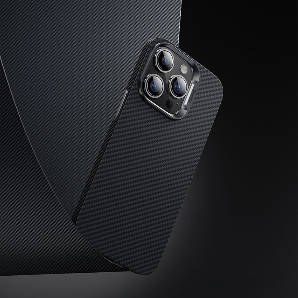 iPhone 14 Pro Max Kılıf Karbon Fiber Benks 600D Essential Kevlar Telefon Kılıfı