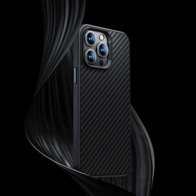 Benks Civilian Aramid Protective iPhone 14 Pro Max Kılıf Karbon Fiber Telefon Kılıfı - 2