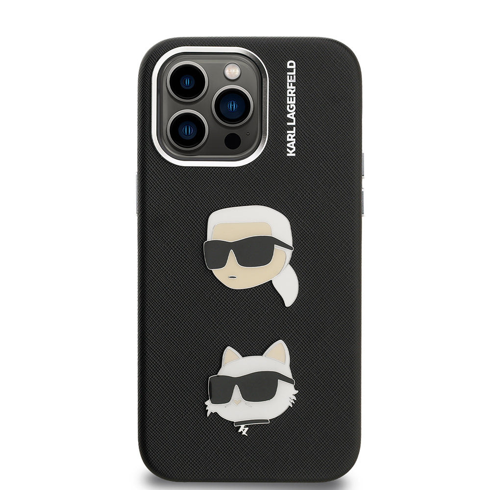 Karl Lagerfeld iPhone 14 Pro Max Orjinal Lisanslı K&C Heads Pin Telefon Kılıfı