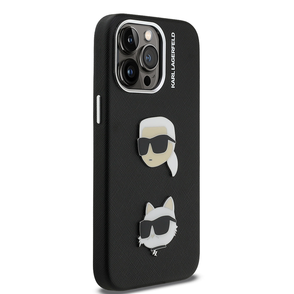 Karl Lagerfeld iPhone 14 Pro Max Orjinal Lisanslı K&C Heads Pin Telefon Kılıfı
